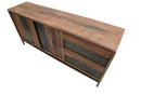 Mobile Yellowstone 175x40x80 cm in Legno di Acacia e Ferro Marrone e Nero