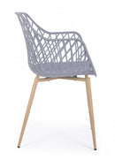 Set 4 Sedie 58x54x85,5 cm in Plastica Grigio