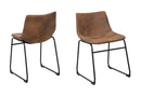 Sedia Metropolitan Touch 45x50x74,5 cm in Ferro e PU Marrone e Nero