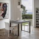 Tavolo Allungabile 120-224x90x77 cm Tecno Cemento Telaio Antracite 
