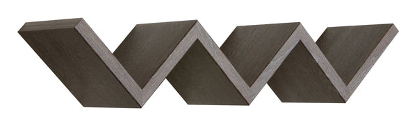 acquista Etagère murale bibliothèque Zigzag 56x15,5 cm en bois de fibre de chêne foncé Lightning