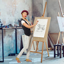 Cavalletto per Pittura Treppiede 65x68x174-230 cm con Supporto per Tela Regolabile in Legno di Faggio   