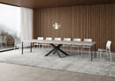 Tavolo Allungabile 120-380x90x77 cm Volantis Premium Cashmere Telaio Antracite 