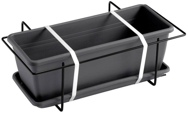 Vase en polypropylène avec kit de cassettes de mer anthracite prenant en charge différentes tailles acquista