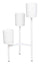 Jardinière avec 3 cache-pots 51,5x48x91 cm en polypropylène blanc et bois