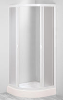 Box Doccia Semicircolare 2 Ante Scorrevoli in Acrilico 2,2 mm H185 cm Dorini Bianco Varie Misure