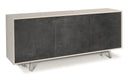 Madia 3 Ante 177x74x41 cm Ossido Bianco/Ossido Nero