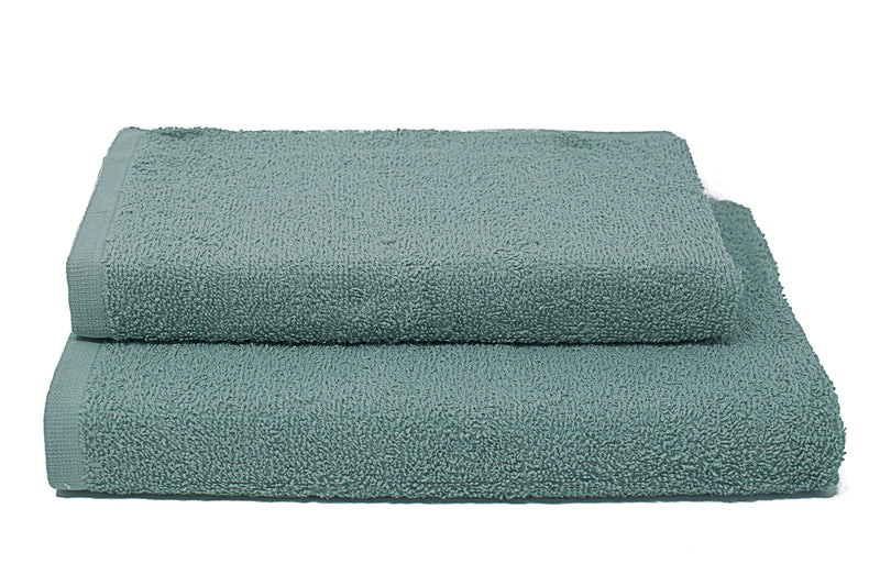 Set Spugna Asciugamani Ospite + Salvietta Verde Salvia