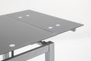 Tavolo Allungabile in Metallo 110/170x70x76cm TFT Glass Grigio