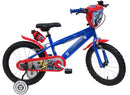 Bicicletta per Bambini 16" Transfromers Freni Caliper e Stabilizzatori in Acciaio Hi-Ten Blu e Rosso
