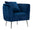 Fauteuil Bucharest bleu électrique 76x74x73 cm en tissu éponge Playwood et métal bleu et doré