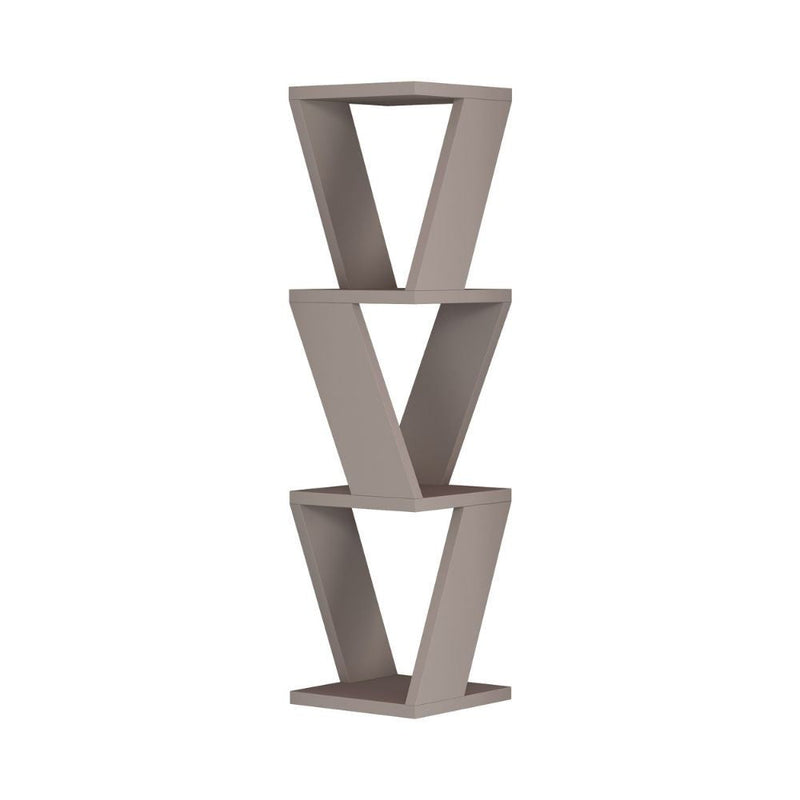 Libreria angolare 22x22x85 cm pensile Zena tortora