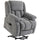 Poltrona Alzapersona Elettrica Reclinabile a 150° 93x104x100 cm Massaggiante e Riscaldata in Velluto Grigio Chiaro