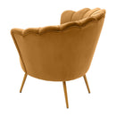 Poltrona da Salotto in Velluto Ventaglio Nocciola