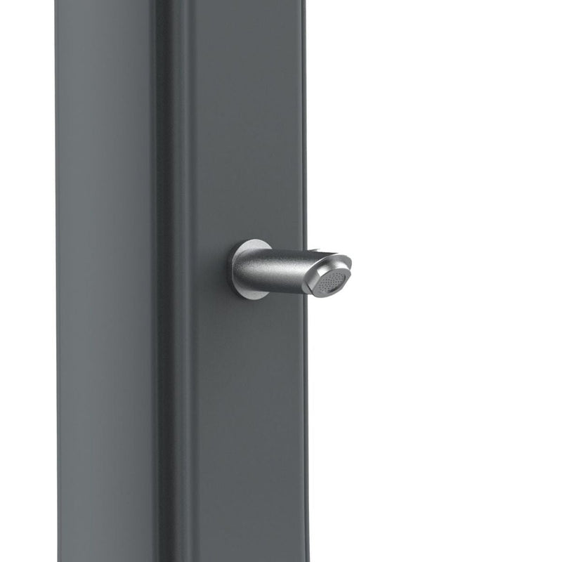 Doccia Solare da Giardino 40L Miscelatore e Lavapiedi Sined Sole XXL Grigia