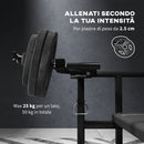 Panca per Pettorali ad Altezza Regolabile 150x150x60-85 cm in Acciaio Nero 