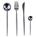 Servizio Set di Posate 24 Pezzi in Acciaio Inox VdE Tivoli 1996 Preciosa Nero