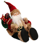 Pupazzo Babbo Natale H38 cm con Carillon e Movimento Rosso