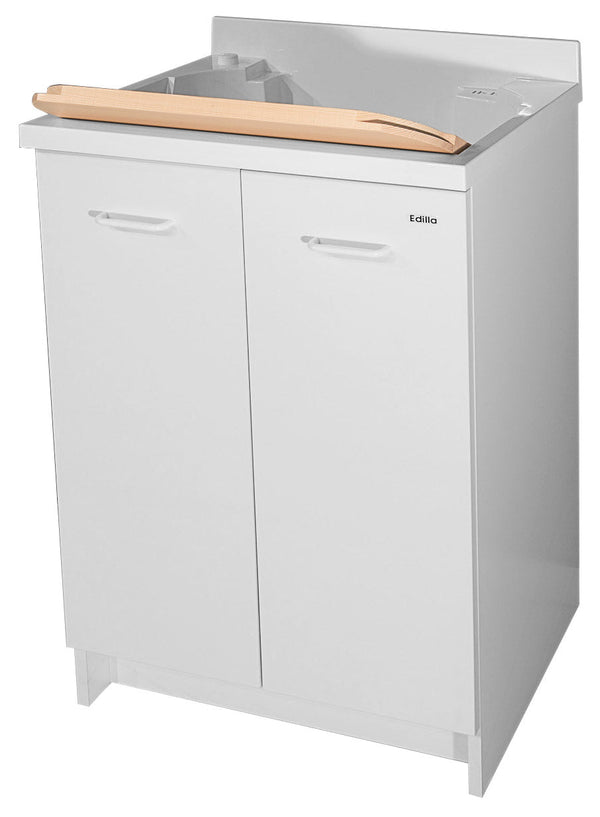 Meuble Lavabo 60x50x85cm 2 Portes Planche Bois Montegrappa Edilla Blanc prezzo