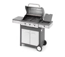 Barbecue a Gas GPL 3 Fuochi + 1 Fornello Laterale Ompagrill Indianapolis 4/B in Acciaio Inox