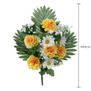 Set 3 Fiori Artificiali Frontale Dalia Margherita per 12 fiori 49 cm 