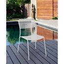 Set 4 Sedie da Giardino 44x45/60x81,5h cm in Metallo Aura Bianco