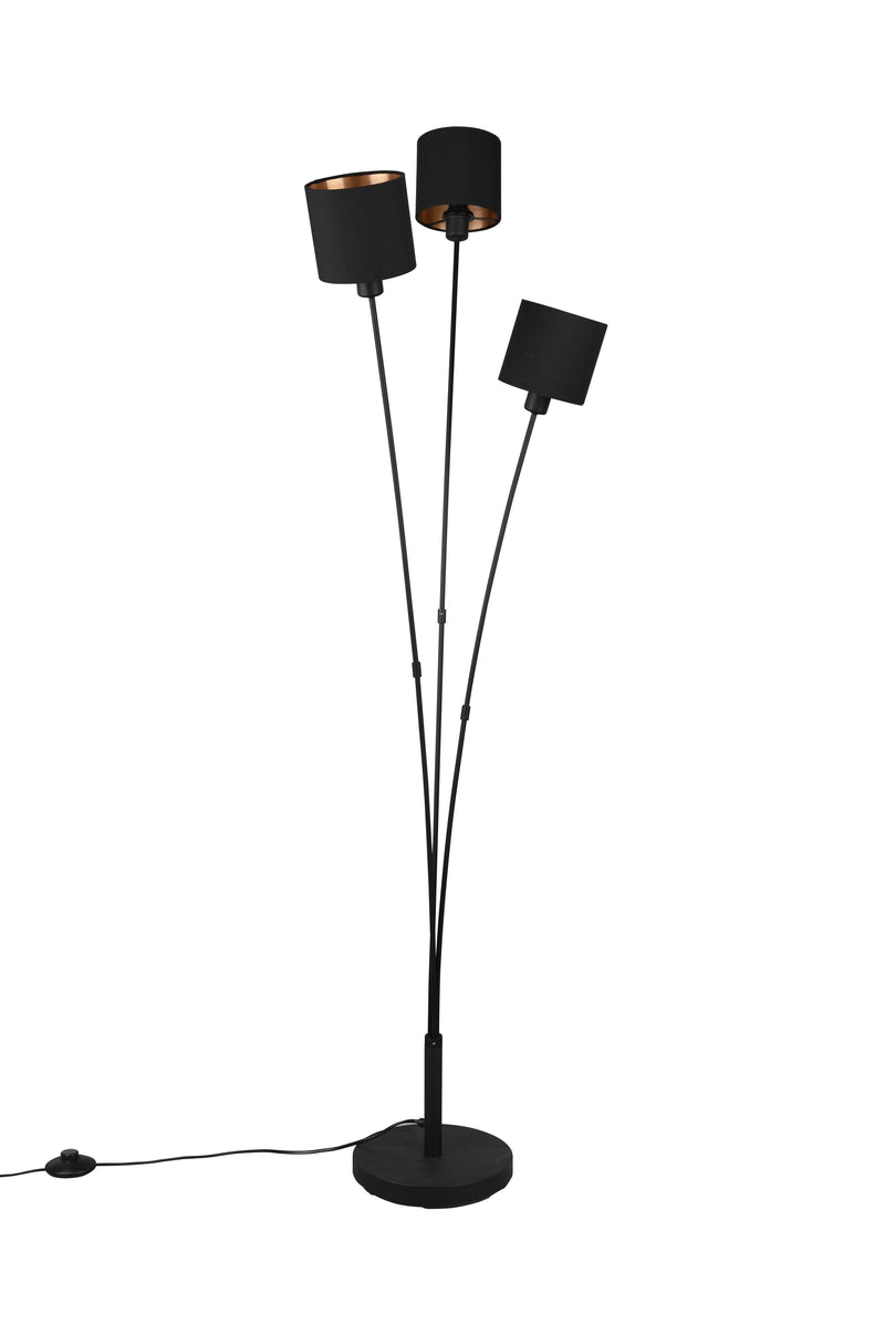 Piantana da Interno  E14 in Metallo Nero Opaco