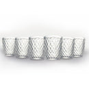 Set 6 Bicchieri Acqua Diamond in Vetro VdE Tivoli 1996 Trasparente