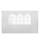 Set 2 Pareti Laterali per Gazebo 3x3 m Pieghevoli 295x200 cm in tessuto Oxford con Finestre Bianco