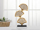 Scultura Foglia Triply 23,5x10x44 cm in Ferro 