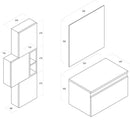 Mobile da Bagno sospeso Ibiza 15 Bianco Opaco e Tabacco Chiaro TFT