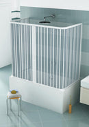 Sopravasca Paratia 3 Lati 2 Ante a Soffietto Apertura Centrale In PVC H150 Caldoni UFO