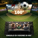 Telo per Proiettore 100" 16:9 HD 4K-8K Angolo di Visione 160° con Treppiedi Pieghevoli Bianco      