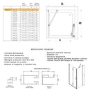 Box Doccia Angolare 1 Anta a Libro in Cristallo Trasparente 6mm H195 Bonussi Noemi Varie Misure