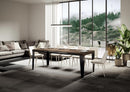  Tavolo Allungabile 140-400x90x77 cm Flame Noce Telaio Antracite