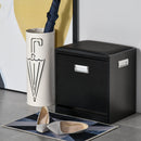 Pouf Sgabello Portascarpe 43x30x44,5 cm in Truciolare  Nero