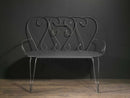 Panchina da Giardino 105x48xh88 cm in Metallo New Old Antracite