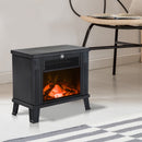 Camino Elettrico da Terra Effetto Fiamma 600W/1200W Nero 