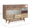 Cassettiera 7 Cassetti 110x40x80 cm in Legno