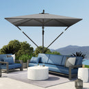 Ombrellone da Giardino a Sbalzo 295x250x235H cm Inclinabile e Girevole Grigio   