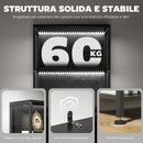 Libreria Scaffale in Stile Industriale 60x30x179 cm a 5 Ripiani con Illuminazione LED, in Metallo e Legno Nero      