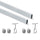 Kit Tube pour Penderie 30 x 15 mm Aluminium L 1,15 m Aluminium Anodisé Mat et Zamak Emuca