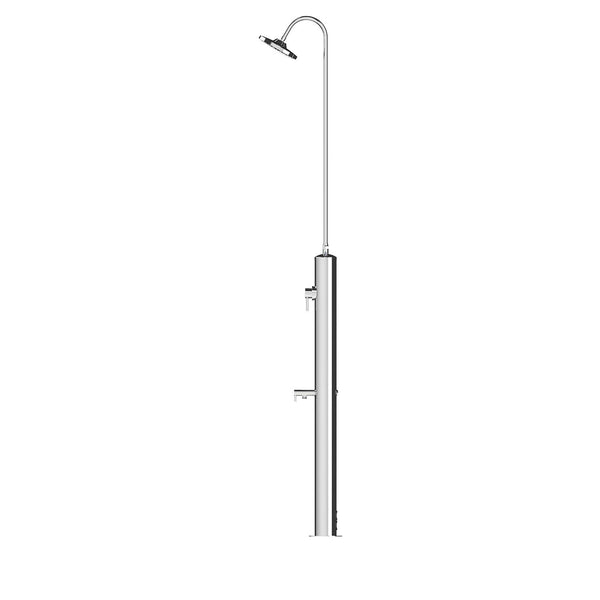 Mélangeur de douche de jardin et lave-pieds ATI Docce Minijet-M en acier inoxydable anodisé prezzo