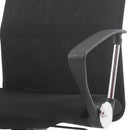 Sedia Direzionale da Ufficio 66x50x112/123 cm Ergonomica in Rete Mesh Nera