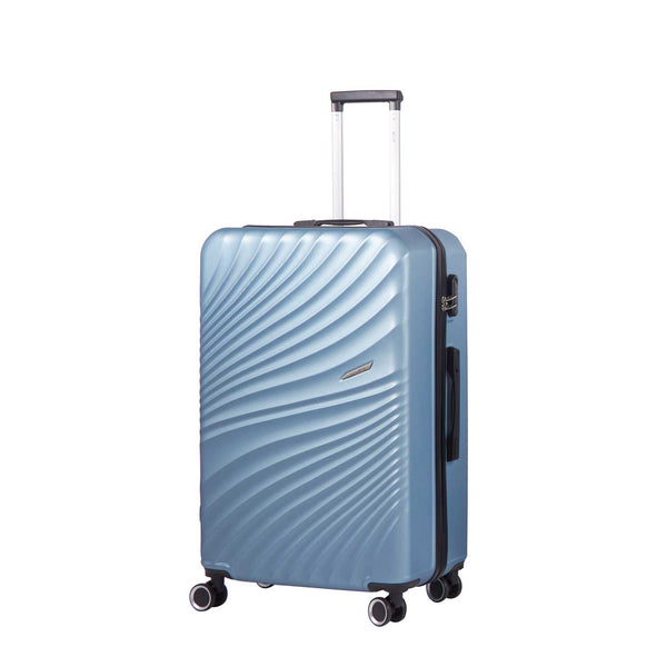 Trolley Valigia Grande Rigido 4 Ruote con Combinazione in ABS Ravizzoni Amalfi Blu Acciaio sconto