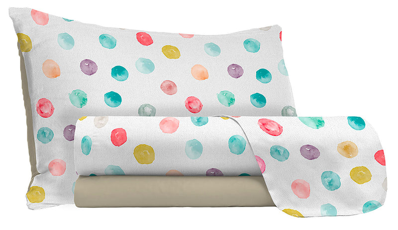 Set Lenzuola Sopra Sotto e Federe in Microfibra Baloon Varie Misure