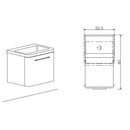 Mobile Lavatoio 50,5x50,5x87 cm 2 Cassetti Montegrappa Novella Dipiù Antracite