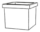 Vaso in Resina Tulli Quadro Liscio Classic Cappuccino Varie Misure