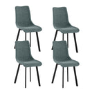 Set 4 Sedie Iris 45x56x86 cm in Tessuto Easy-Clean Acquamarina       