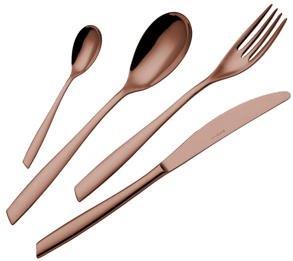 online Ménagère de Service 24 Pièces en Acier 18/10 PVD Eme Eleven Chocolat